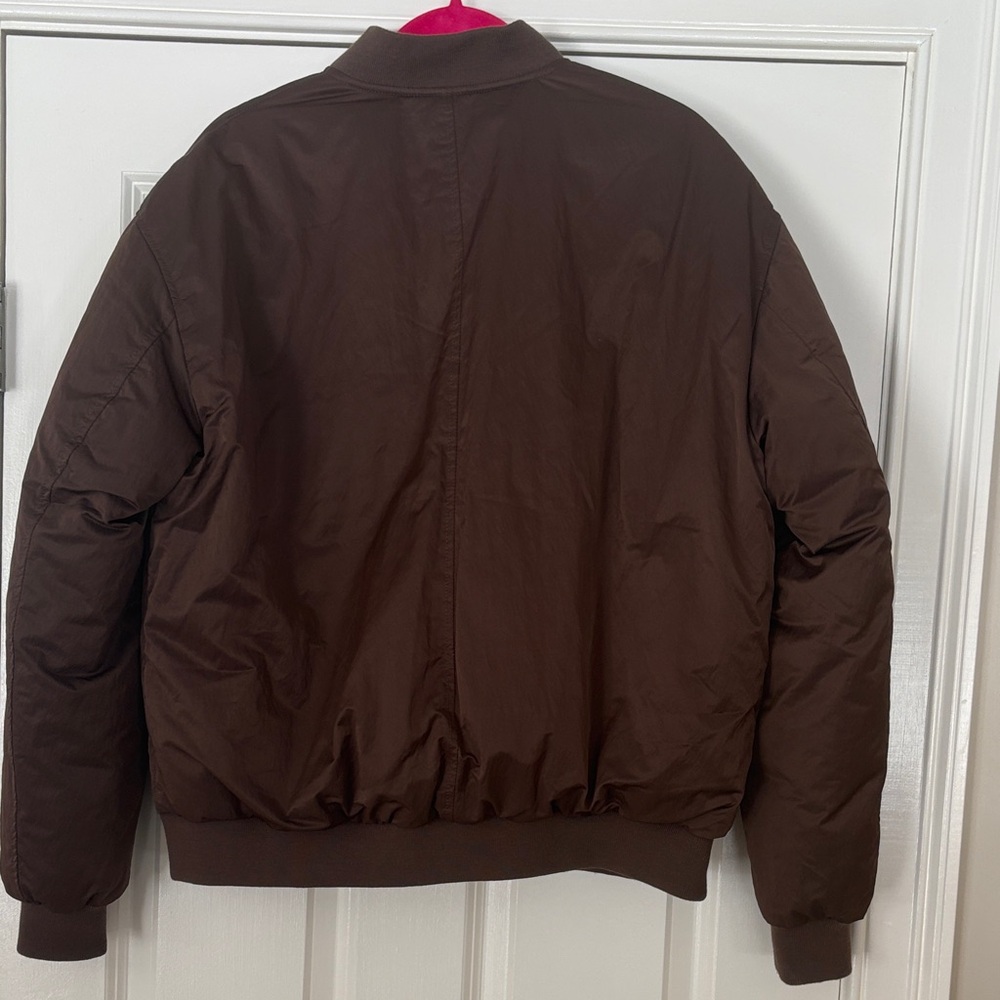 Asos Brown Men's Padded Bomber Jacket View 5